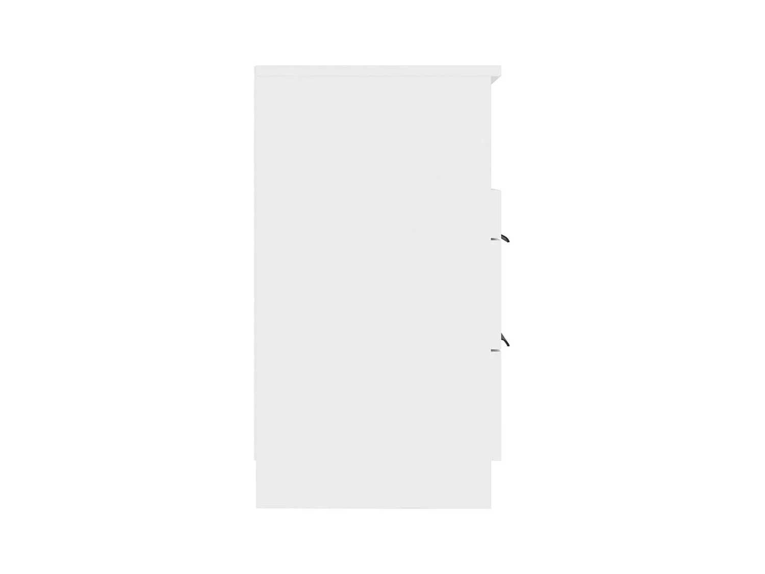 Damien  Comodini 2 pz Bianco Lucido in Legno Multistrato