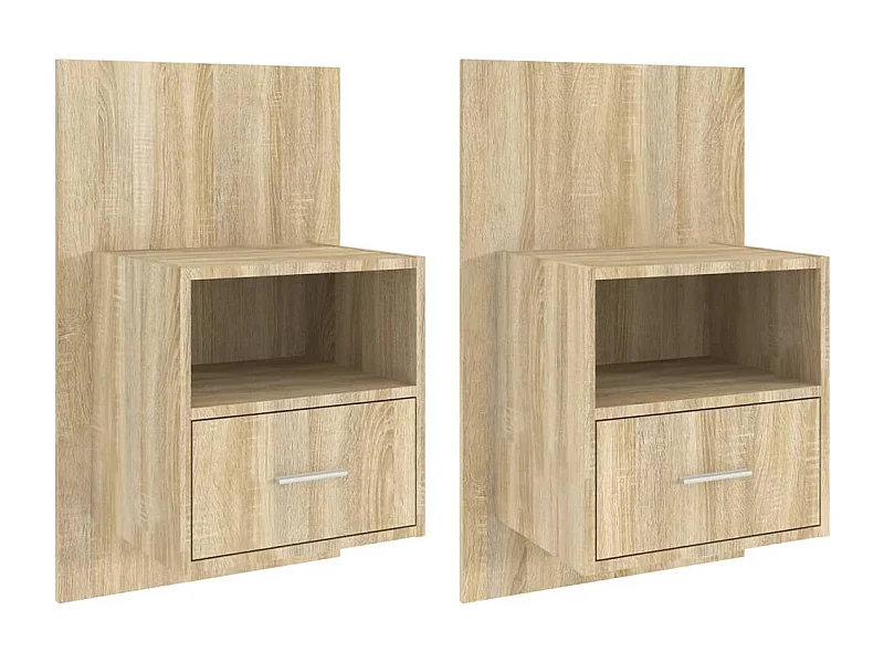 Bella Marie  Tables de chevet murales 2 pcs Chêne sonoma