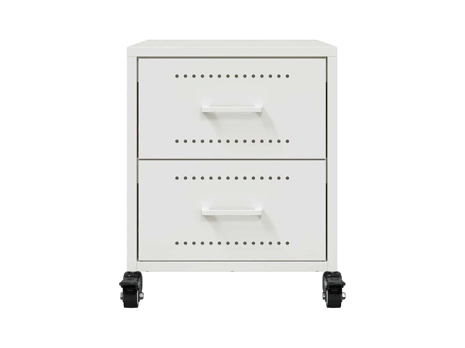 Roanoke  Table de chevet blanc 36x39x43,5 cm acier