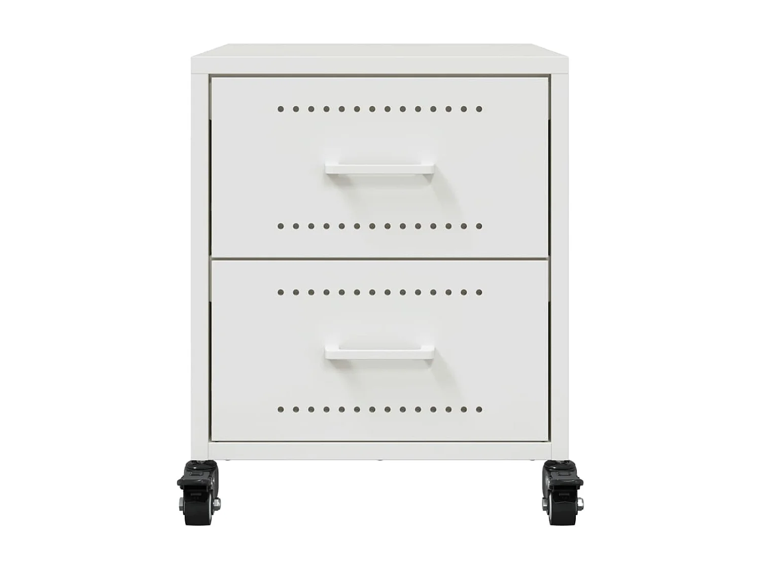 Roanoke  Table de chevet blanc 36x39x43,5 cm acier