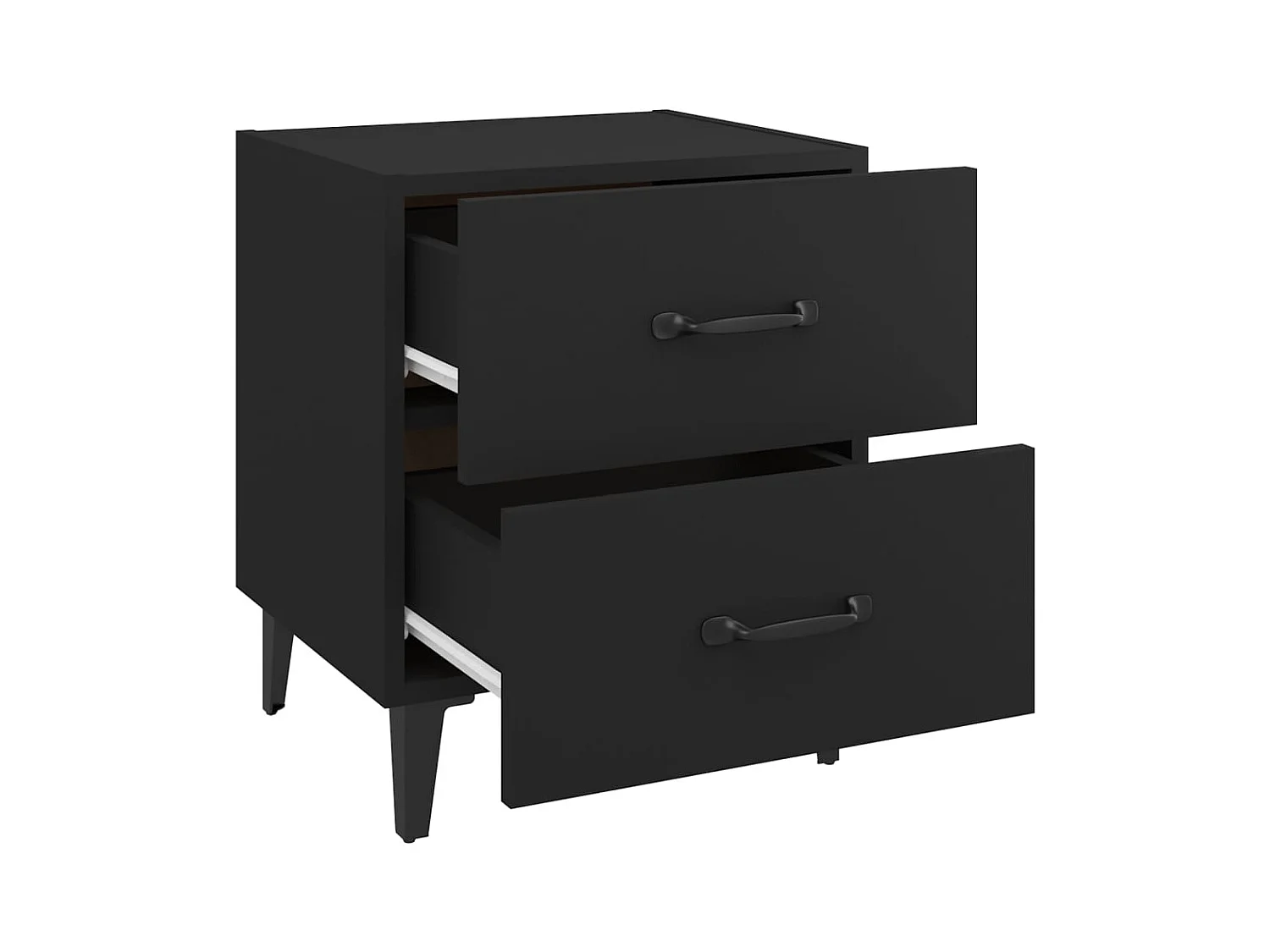Higginsville  Tables de chevet 2 pcs Noir 40x35x47,5 cm