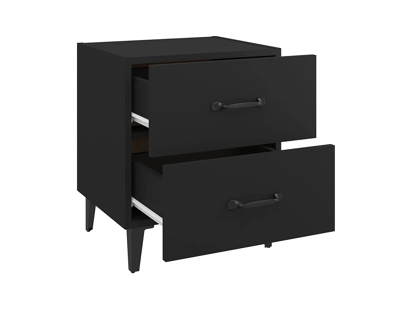 Higginsville  Tables de chevet 2 pcs Noir 40x35x47,5 cm