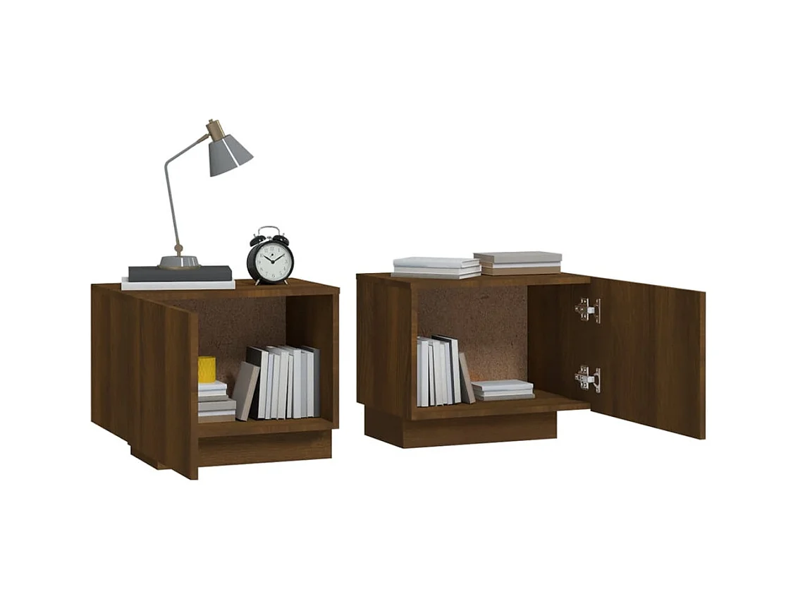 Cedar City  Comodino Rovere Marrone 100x35x40 cm Legno Multistrato