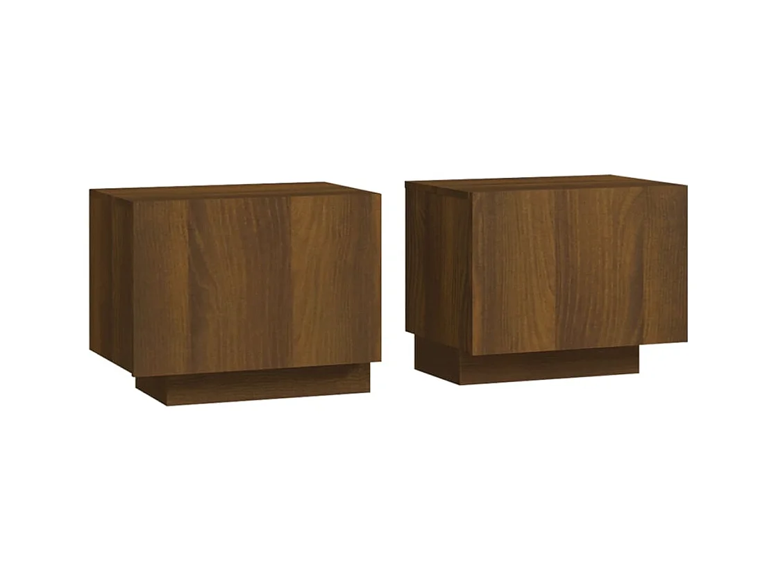 Cedar City  Comodino Rovere Marrone 100x35x40 cm Legno Multistrato
