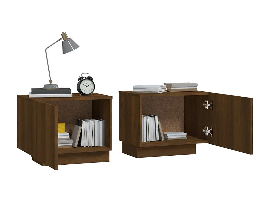 Cedar City  Table de chevet Chêne marron 100x35x40 cm Bois d'ingénierie