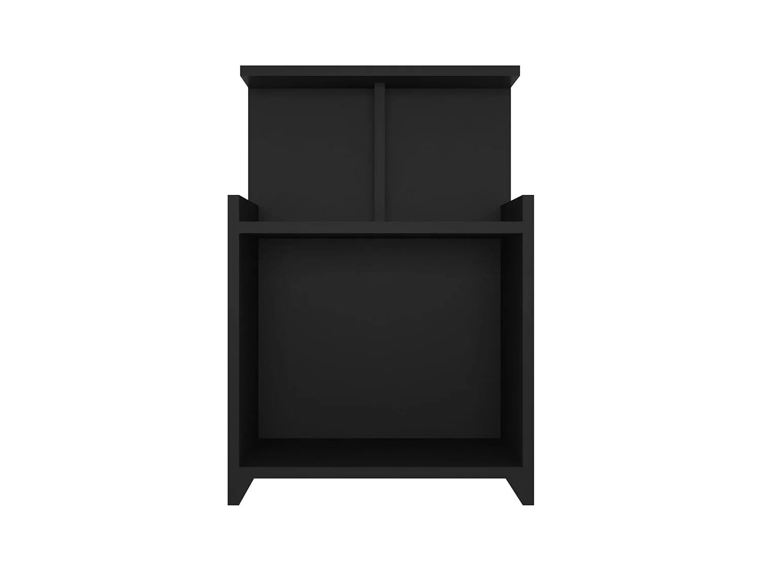 Chad  Tables de chevet 2 pcs Noir 40x35x60 cm Aggloméré