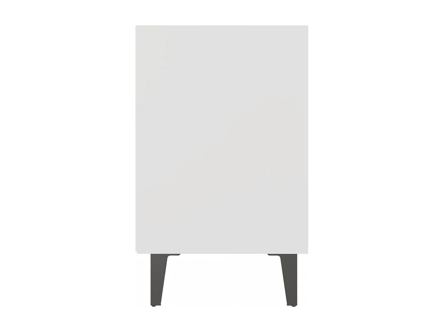 Silo  Tables de chevet avec pieds en métal 2 pcs blanc 40x30x50 cm