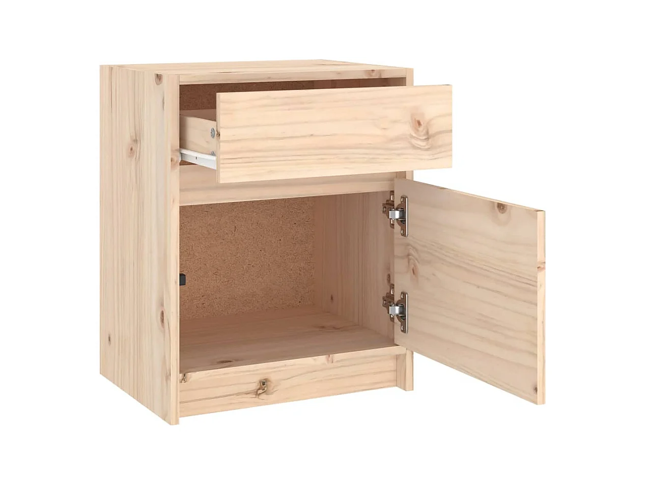 Ollira  Table de chevet 40x31x50 cm bois de pin massif