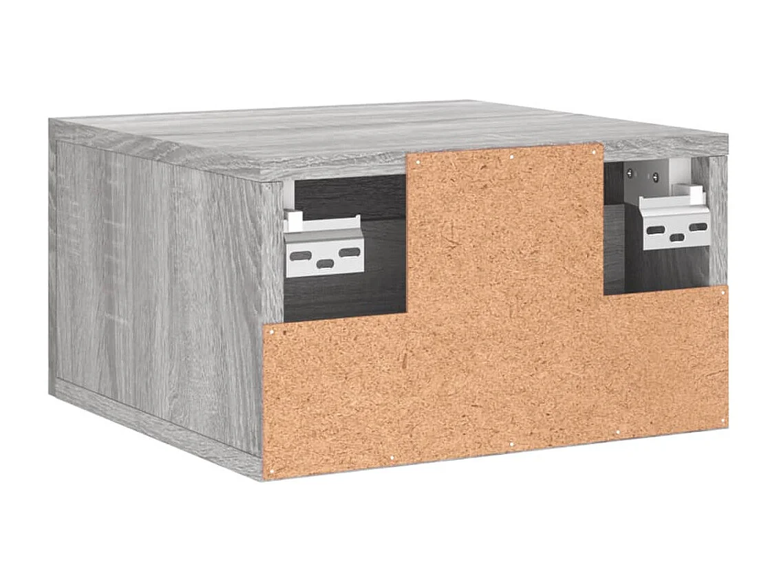 Brackettville  Table de chevet murale sonoma gris 35x35x20 cm