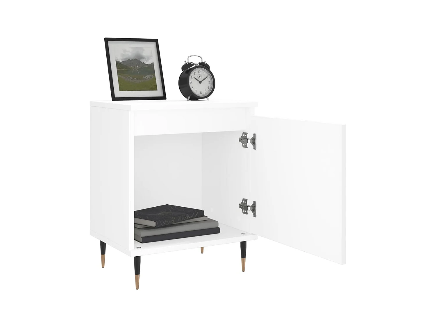 Felina  Tables de chevet 2 pcs blanc 40x30x50 cm bois d'ingénierie