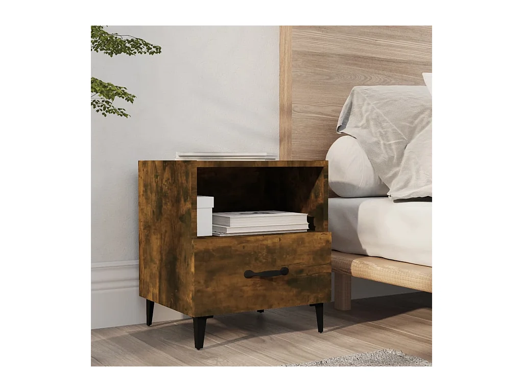 Weedsport  Tables de chevet 2 pcs Chêne fumé Bois d'ingénierie