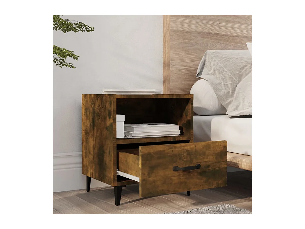 Weedsport  Tables de chevet 2 pcs Chêne fumé Bois d'ingénierie