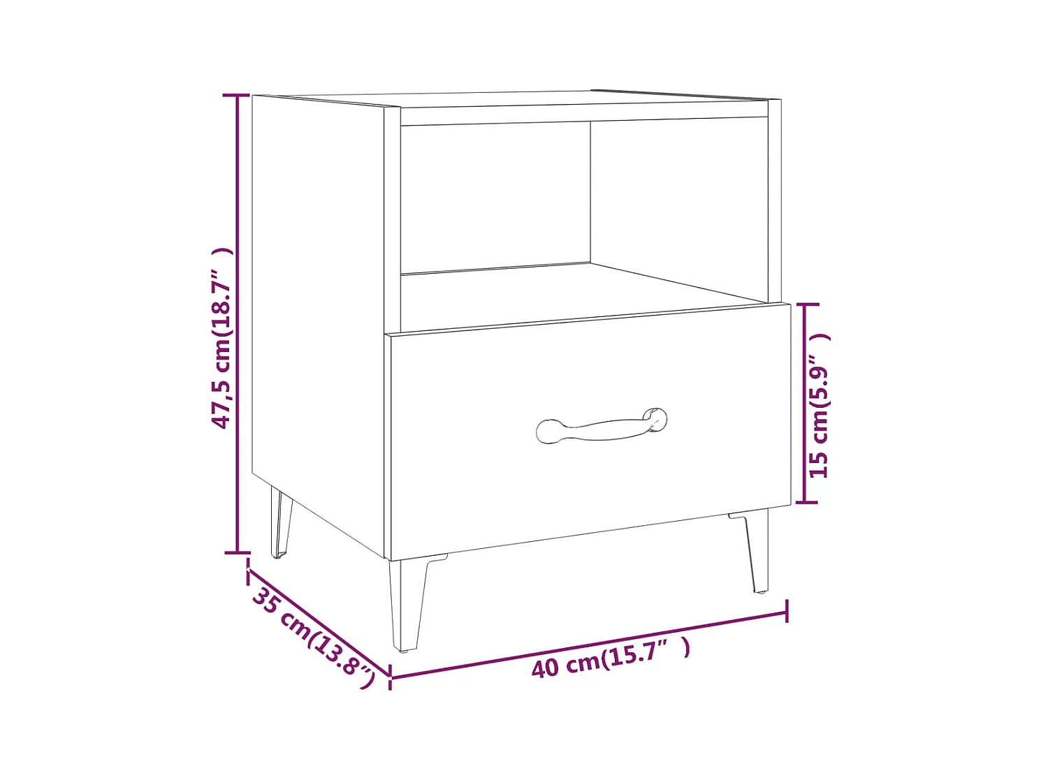 Weedsport  Tables de chevet 2 pcs Chêne fumé Bois d'ingénierie