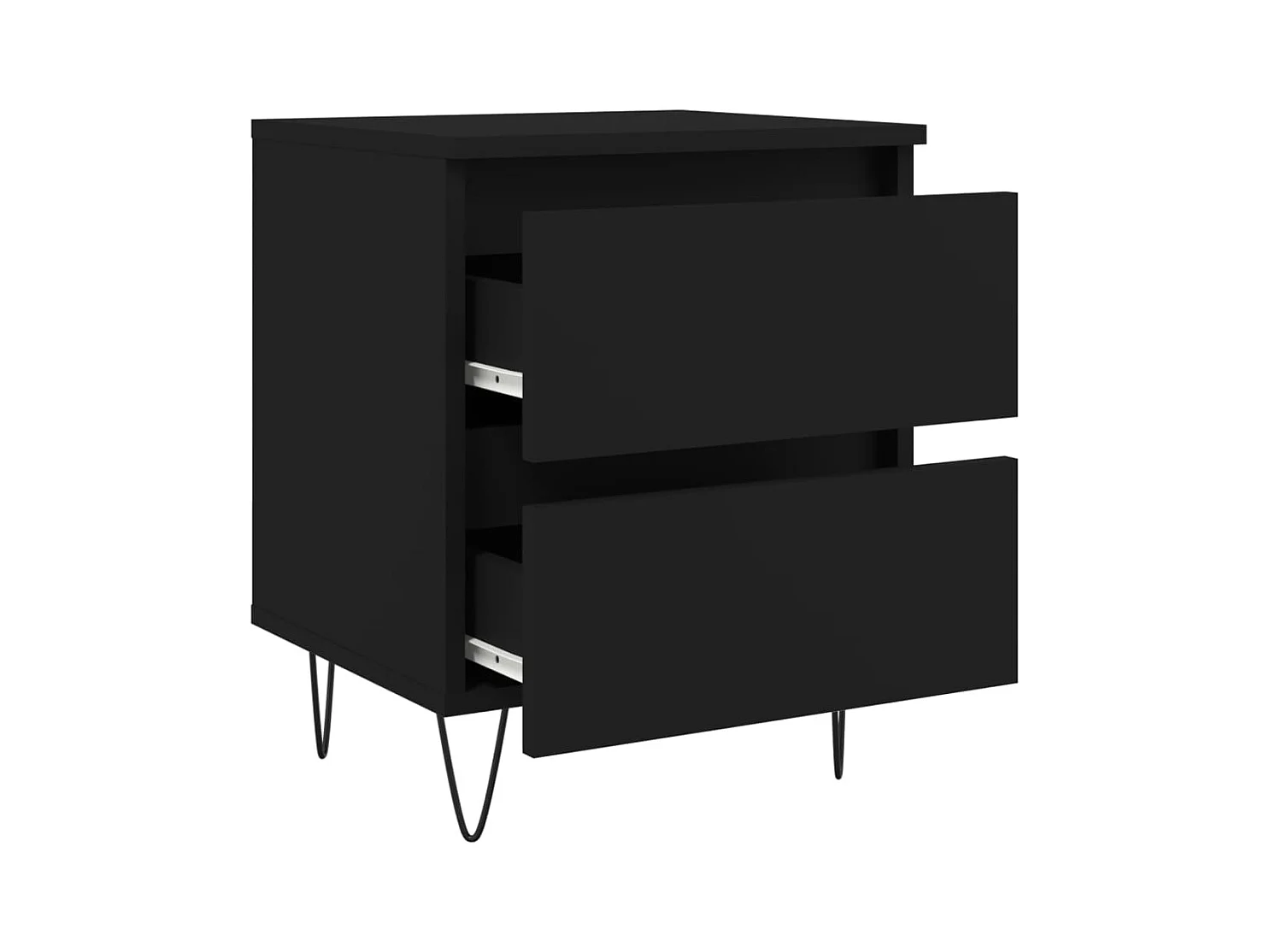 Charlie Cole  Tables de chevet 2 pcs noir 40x35x50 cm bois d’ingénierie