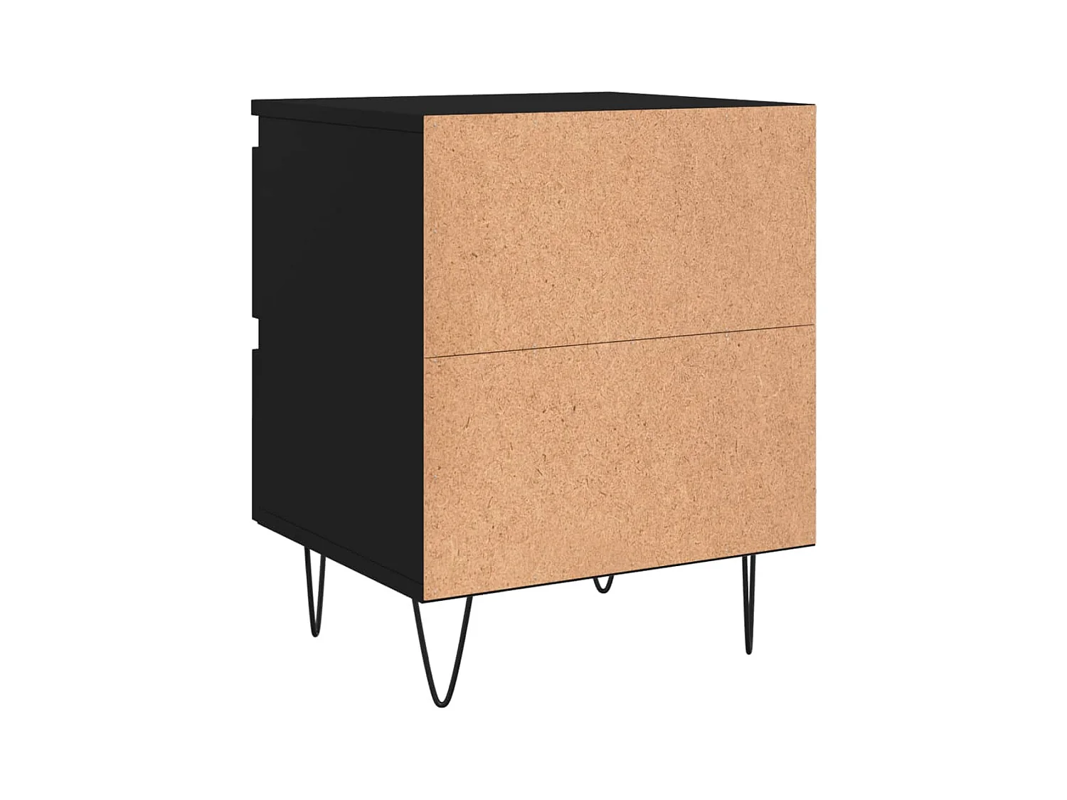 Charlie Cole  Tables de chevet 2 pcs noir 40x35x50 cm bois d’ingénierie