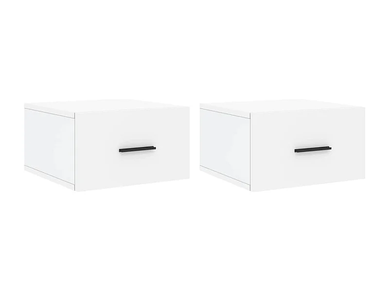 Ulfvin  Tables de chevet murales 2 pcs blanc 35x35x20 cm