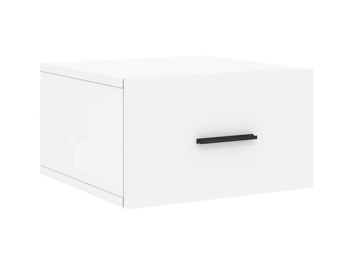 Ulfvin  Tables de chevet murales 2 pcs blanc 35x35x20 cm