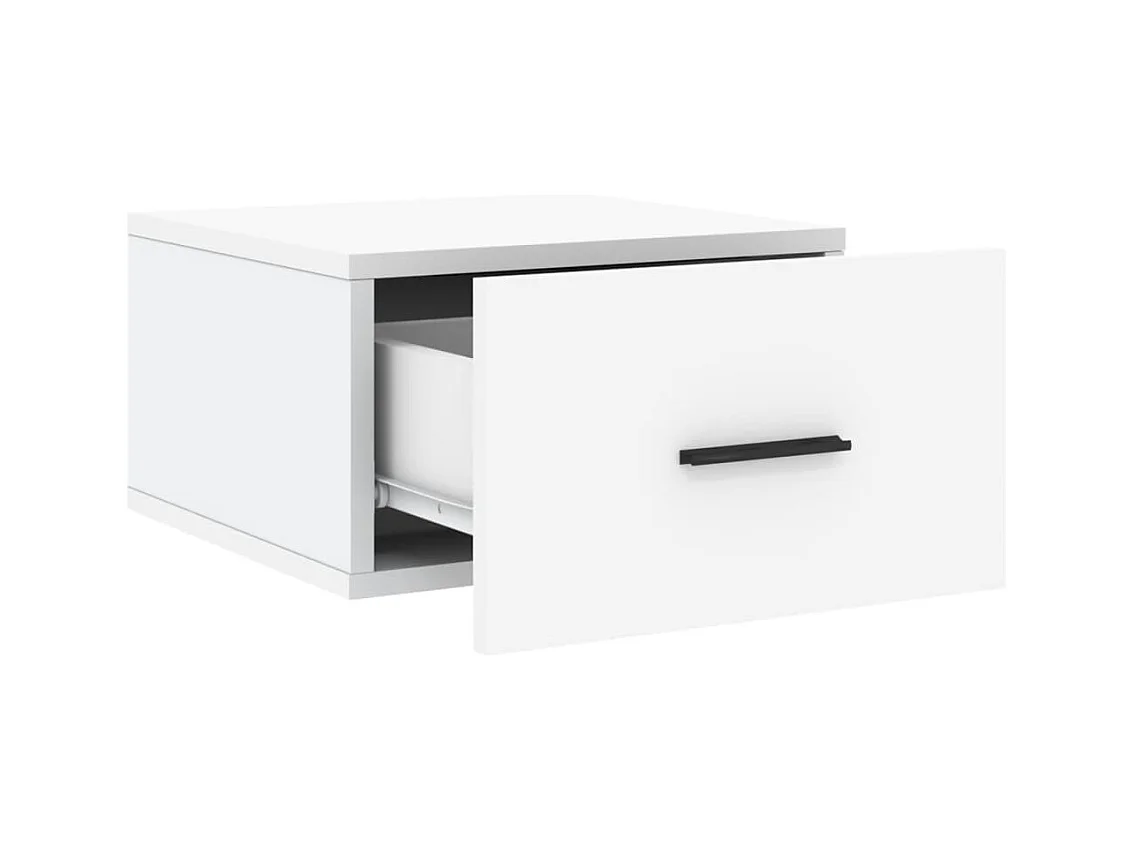 Ulfvin  Tables de chevet murales 2 pcs blanc 35x35x20 cm