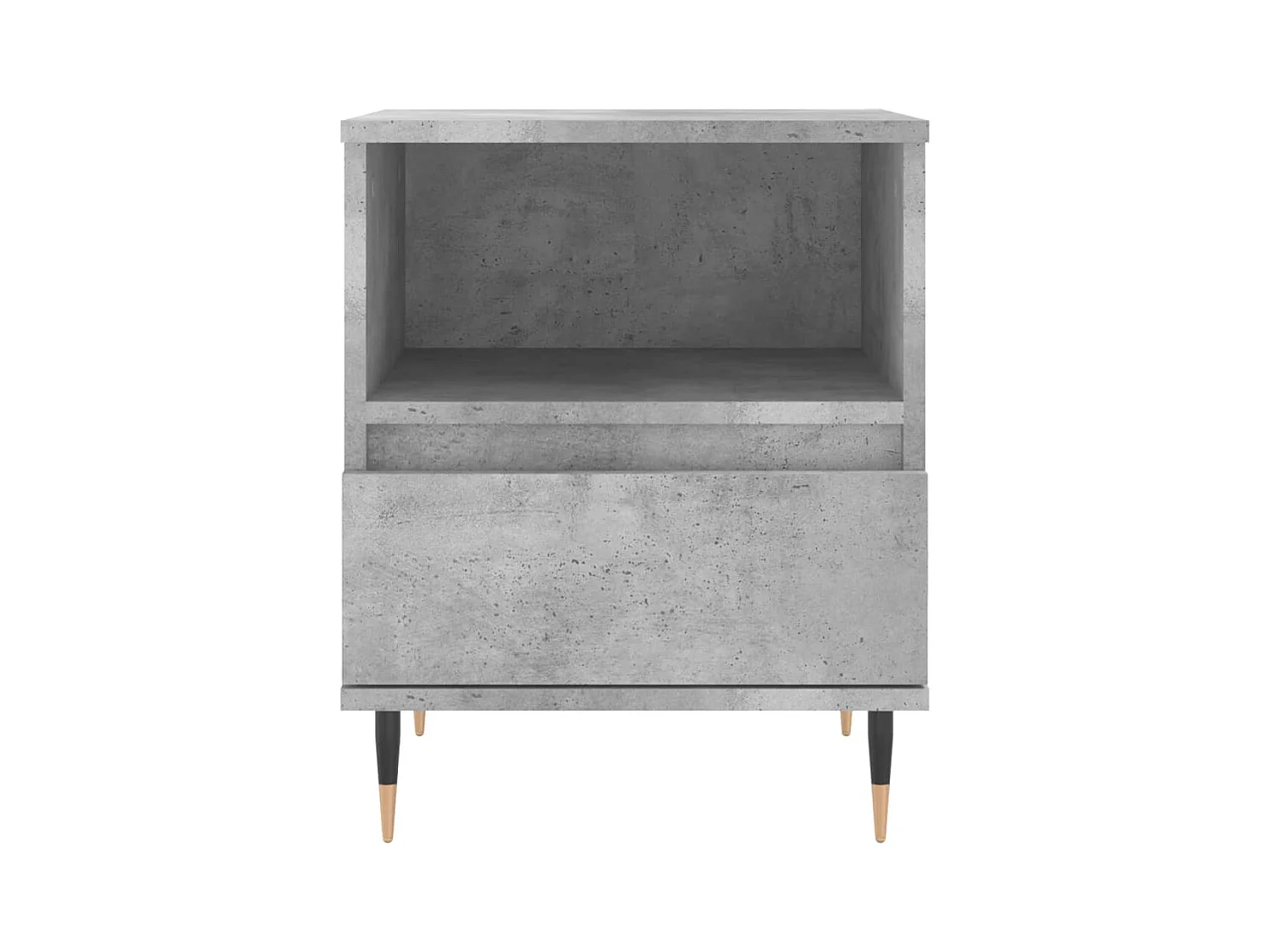 Blandon  Table de chevet gris béton 40x35x50 cm bois d’ingénierie