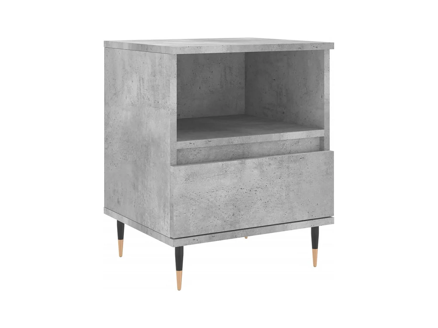 Blandon  Table de chevet gris béton 40x35x50 cm bois d’ingénierie