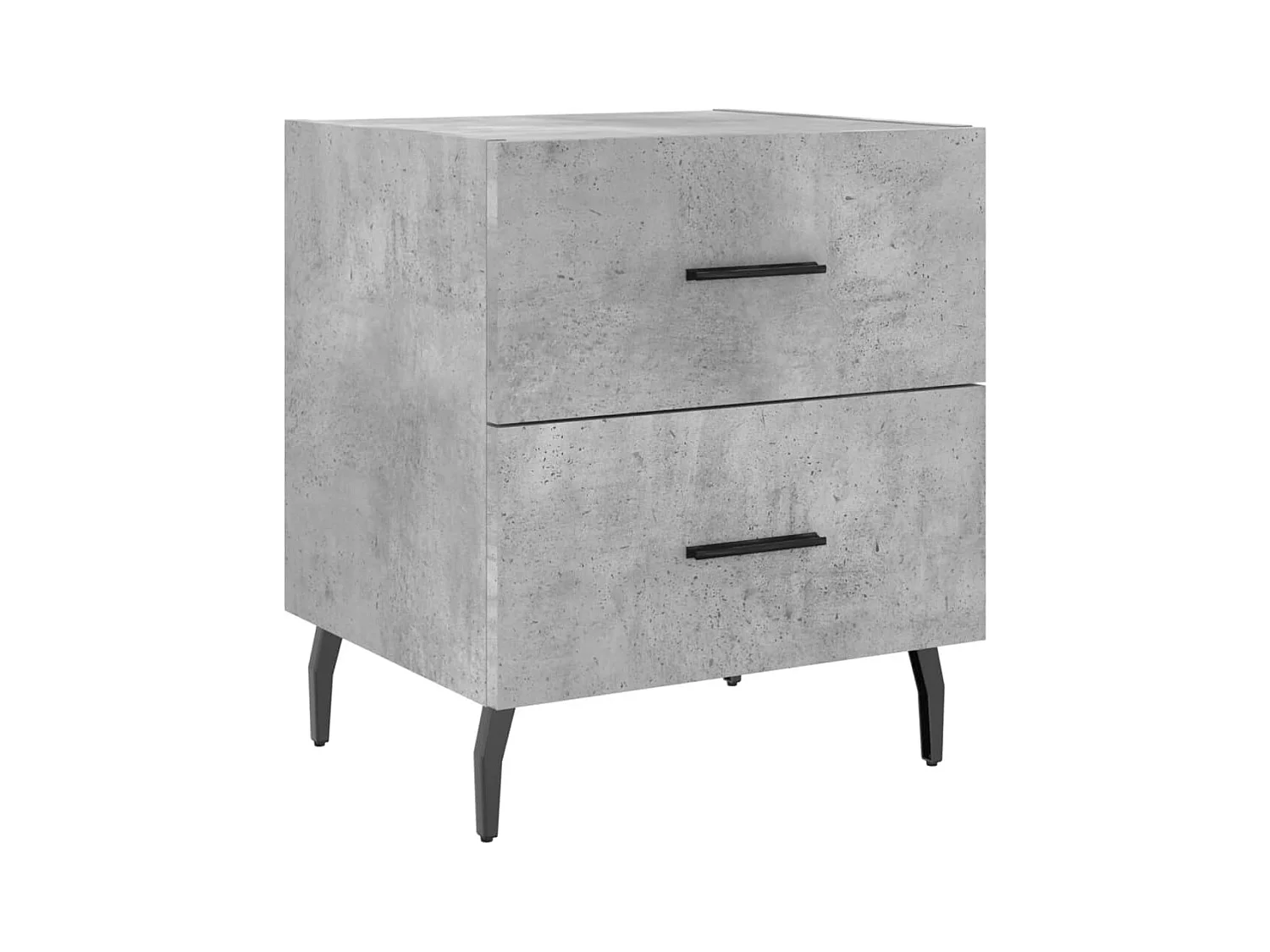 Brad John  Table de chevet gris béton 40x35x47,5 cm bois d’ingénierie