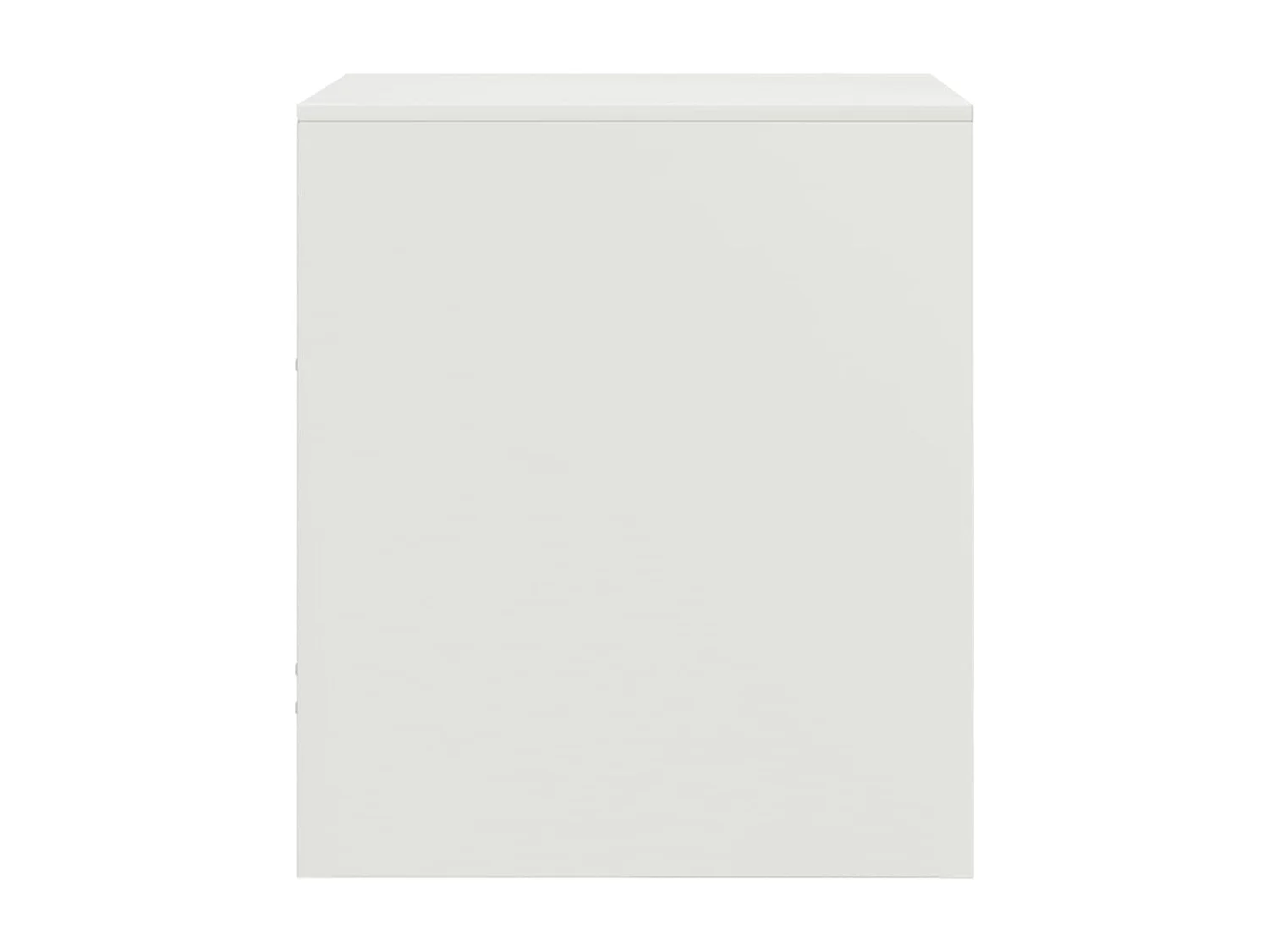 Elthor  Table de chevet blanc 34,5x39x44 cm acier