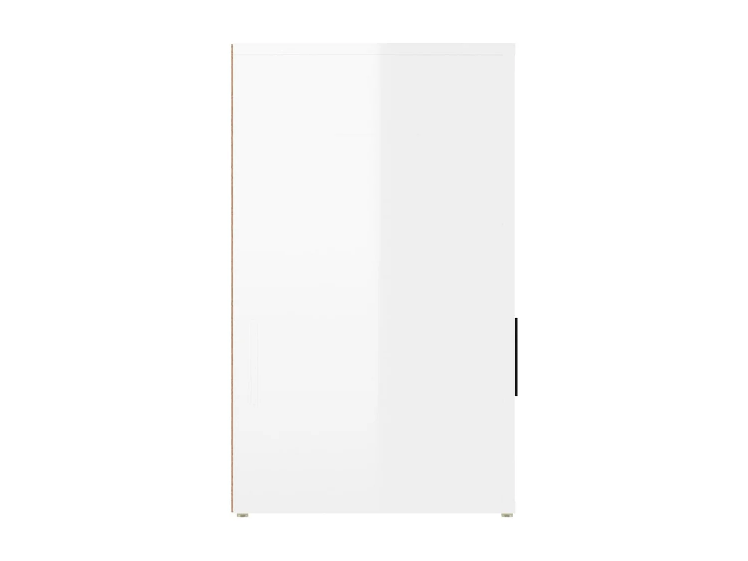 Arkport  Nachttisch Hochglanz-Weiß 50x36x60 cm Holzwerkstoff