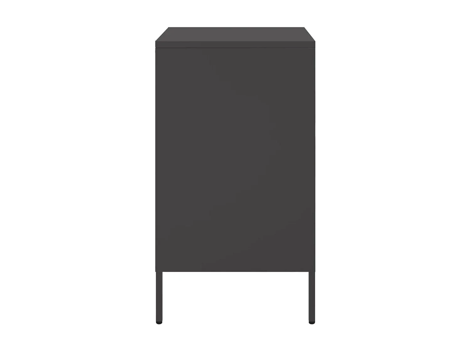Channelview  Table de chevet noir 36x39x68 cm acier