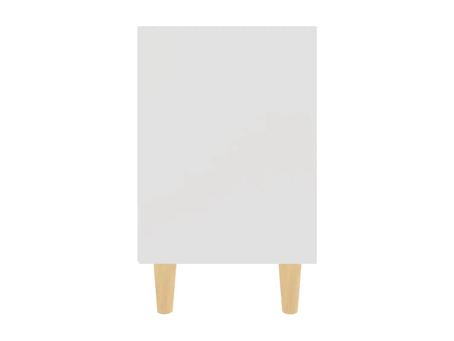 Haugesund  Tables de chevet avec pieds en bois 2 pcs Blanc 40x30x50 cm