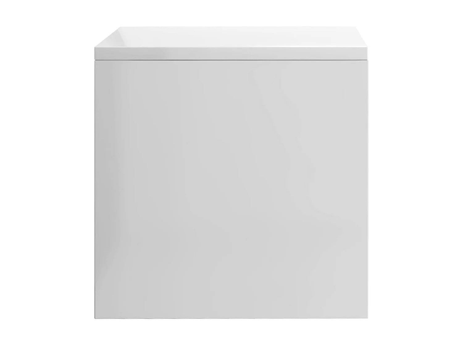 De Witt  Tables de chevet 2pcs Blanc brillant 40x30x30cm Bois ingénierie