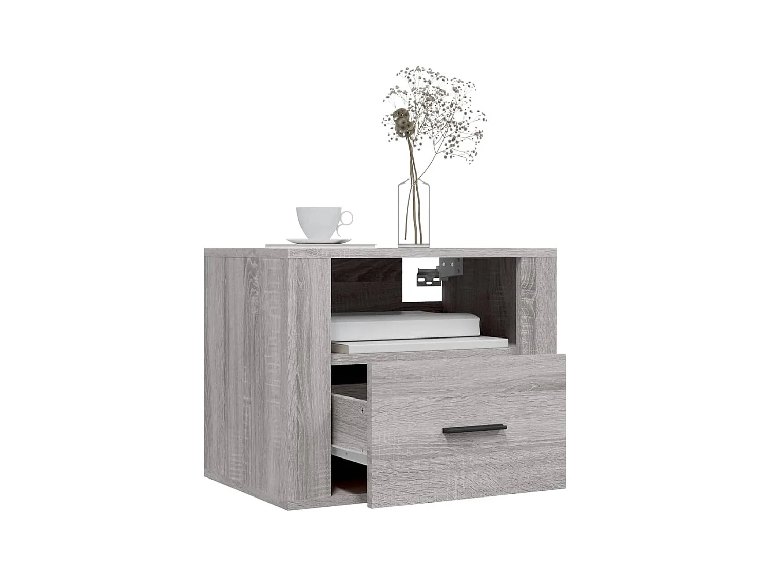 Pyren  Tables de chevet murales 2 pcs Sonoma gris 50x36x40 cm