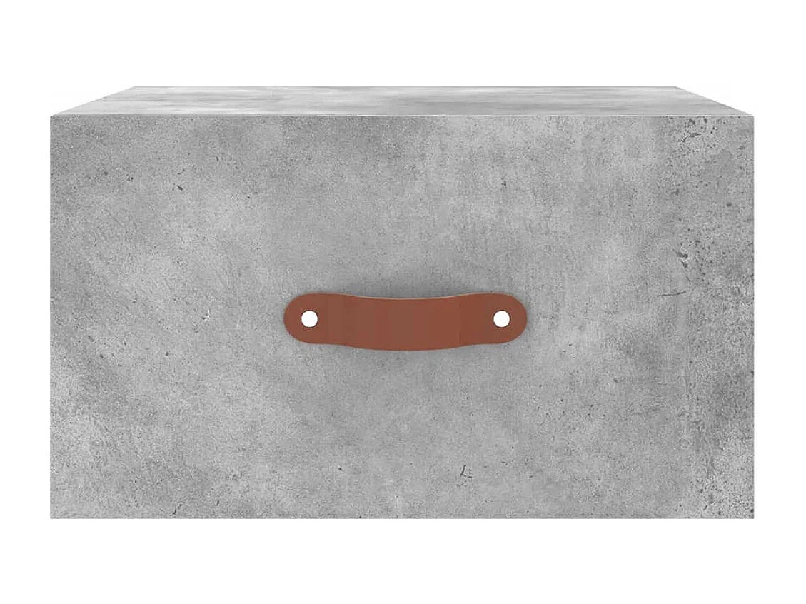 Brackettville  Table de chevet murale gris béton 35x35x20 cm