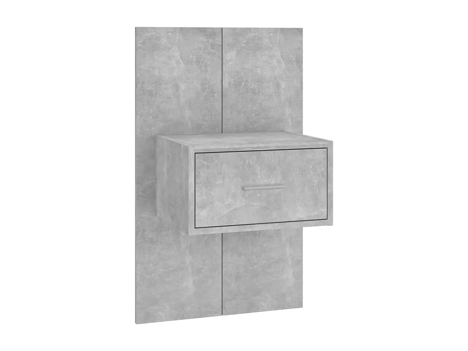 Saffira  Tables de chevet murales 2 pcs Gris béton