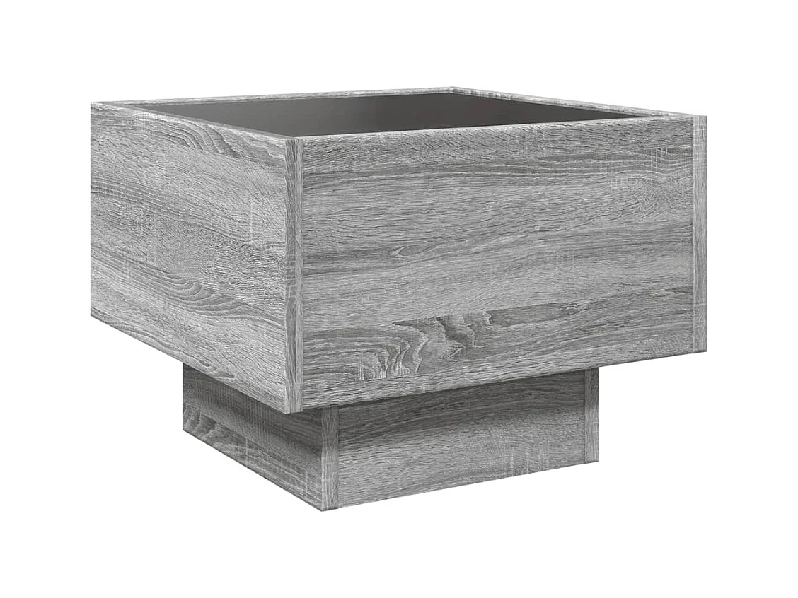 Myrla  Table de chevet avec LED infini sonoma gris 40x40x30 cm