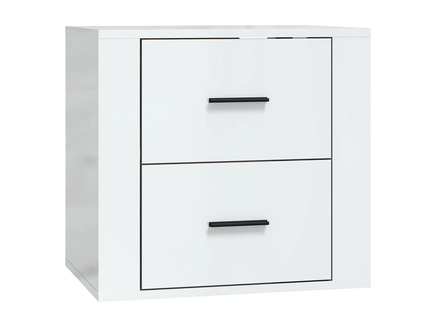 Goshen  Mesita de noche de pared blanco brillante 50x36x47 cm