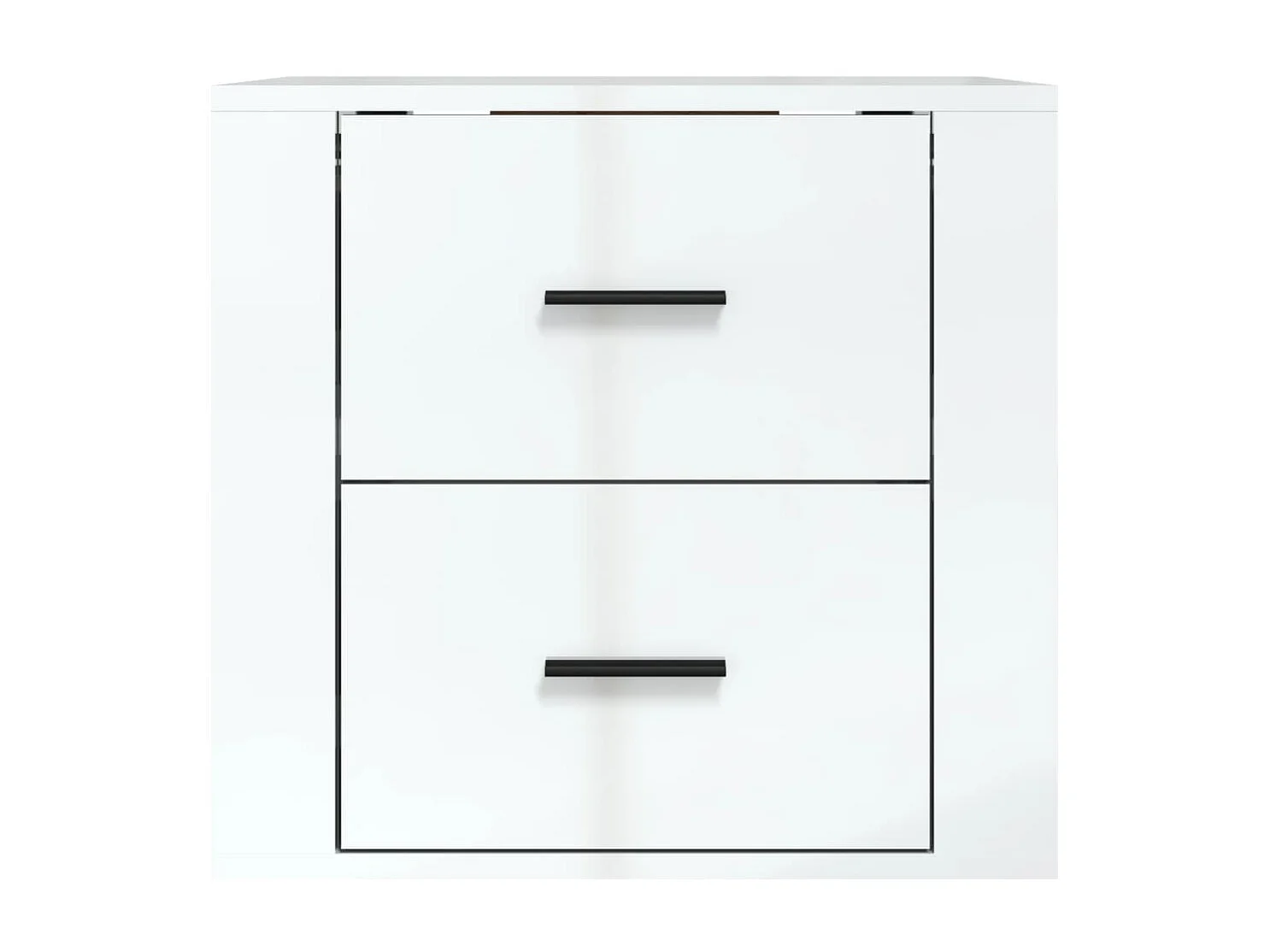 Goshen  Mesita de noche de pared blanco brillante 50x36x47 cm