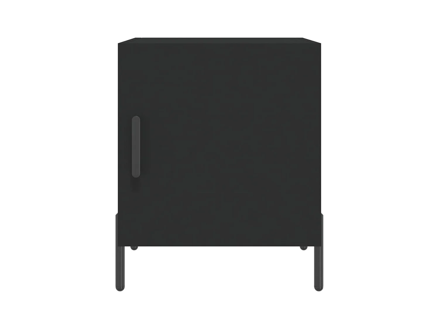 Sulva  Tables de chevet 2 pcs noir 40x40x50 cm bois d’ingénierie