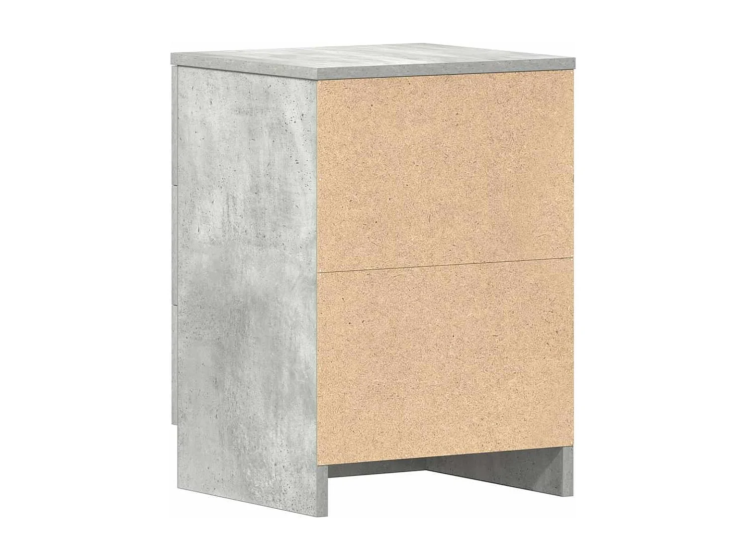 Drumraney  Table de chevet Gris béton 38x35x56 cm Bois d'ingénierie