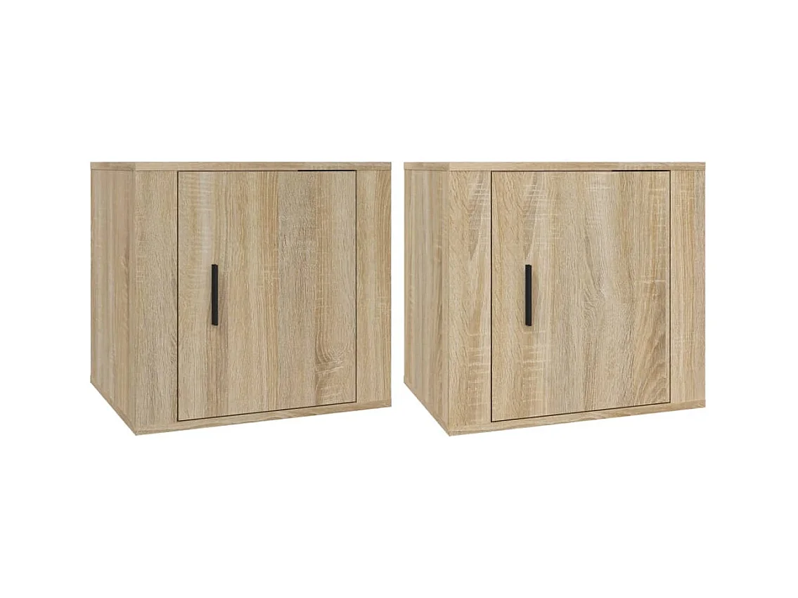 Quinty  Tables de chevet 2 pcs Chêne sonoma 50x39x47 cm