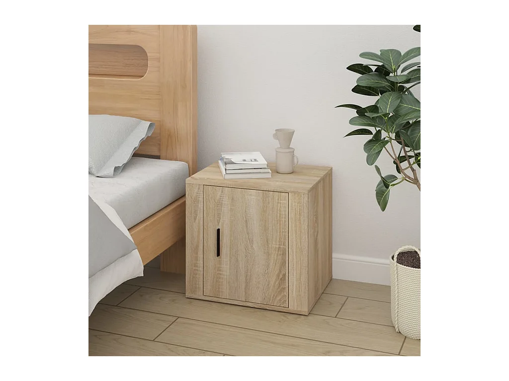 Quinty  Tables de chevet 2 pcs Chêne sonoma 50x39x47 cm