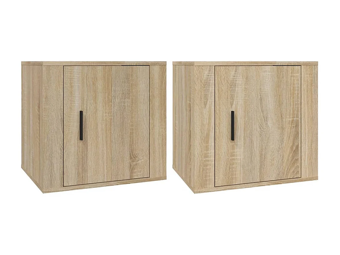 Quinty  Tables de chevet 2 pcs Chêne sonoma 50x39x47 cm
