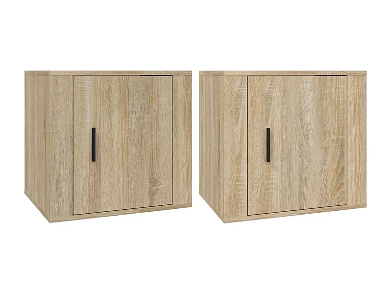 Quinty  Tables de chevet 2 pcs Chêne sonoma 50x39x47 cm