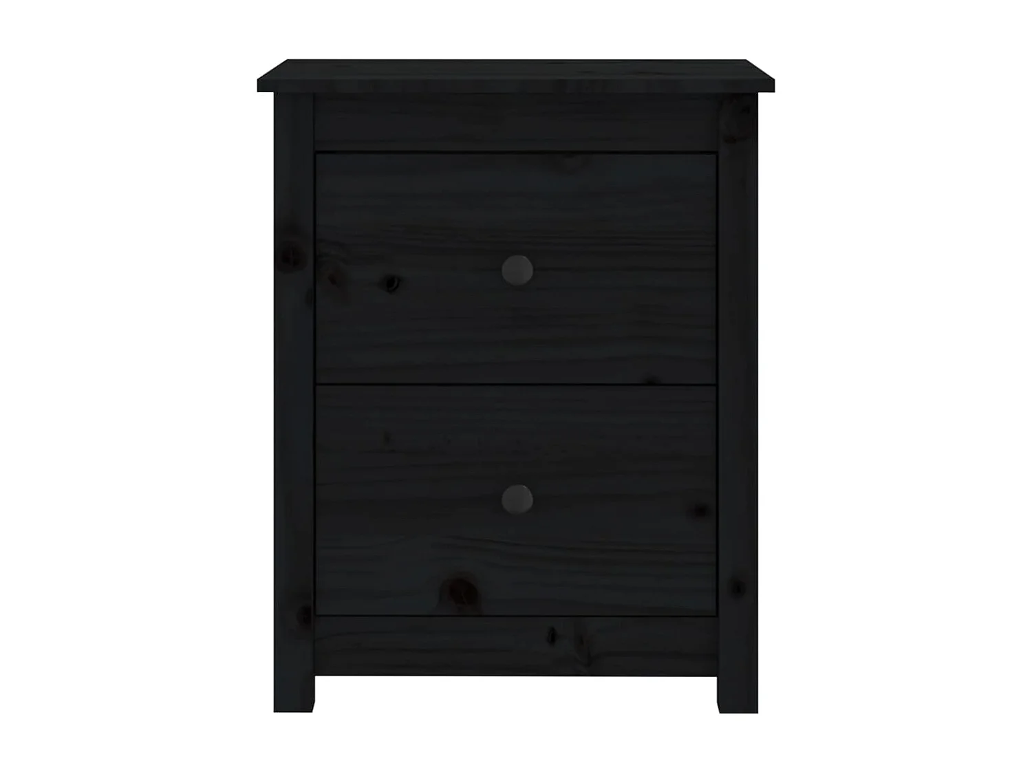 Älvängen  Tables de chevet 2 pcs Noir 50x35x61,5 cm Bois de pin massif