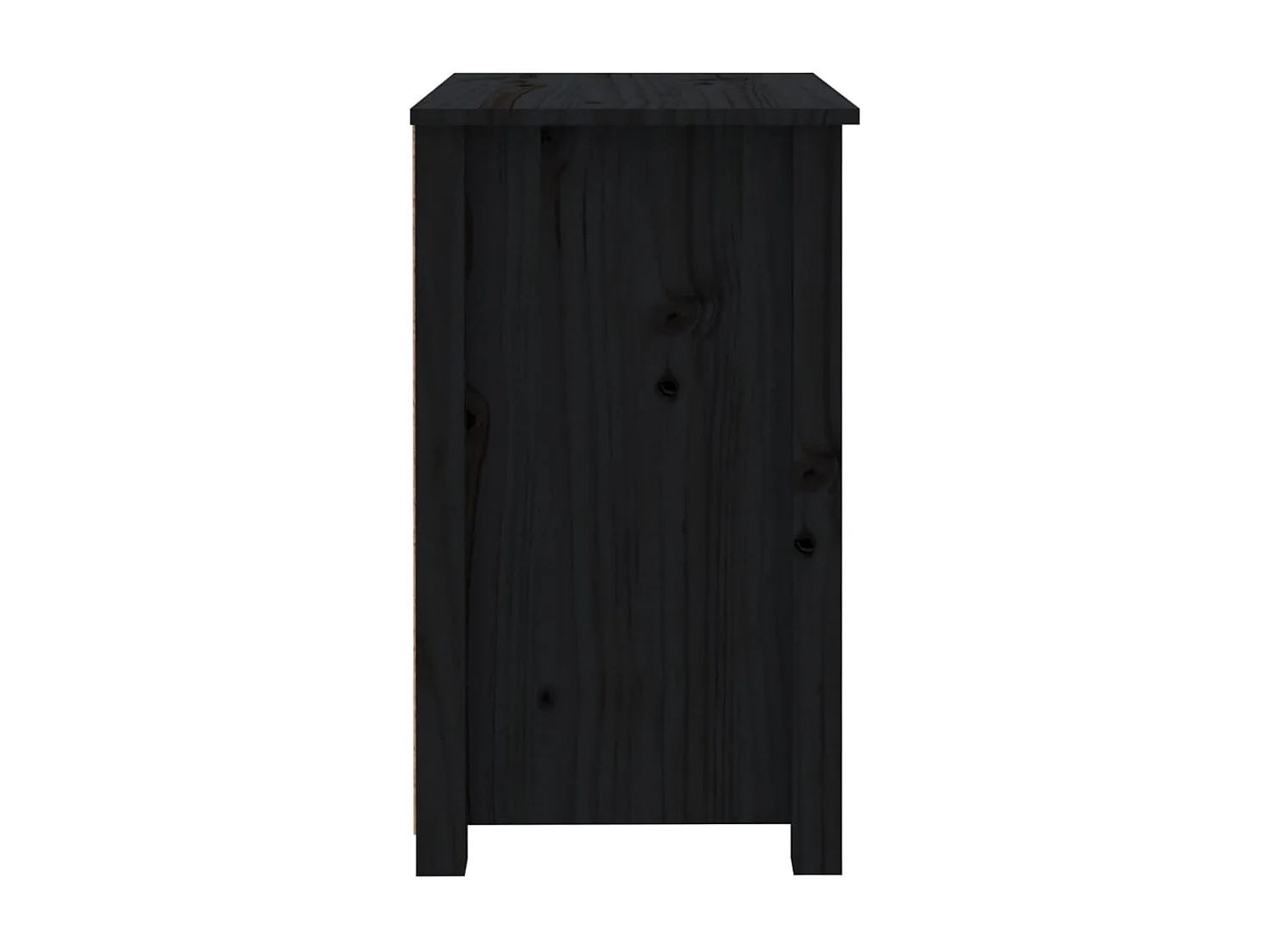Älvängen  Tables de chevet 2 pcs Noir 50x35x61,5 cm Bois de pin massif