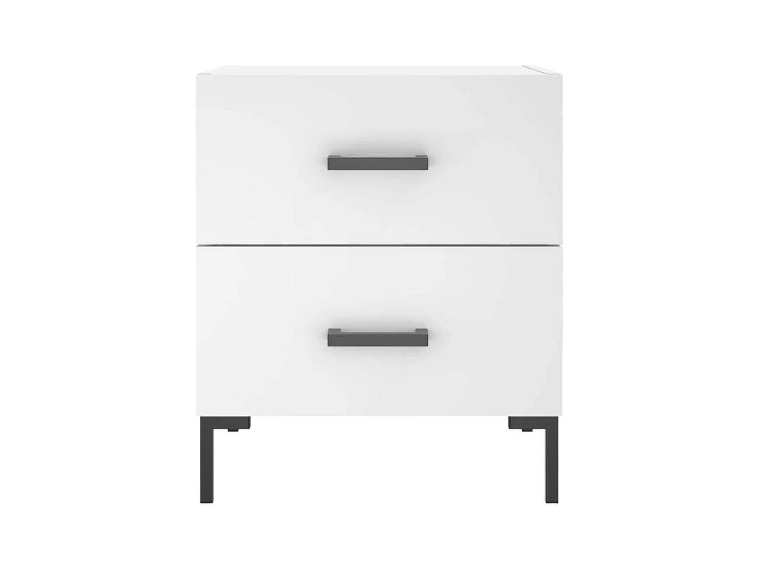 Myrion  Tables de chevet 2 pcs blanc 40x35x47,5 cm bois d’ingénierie