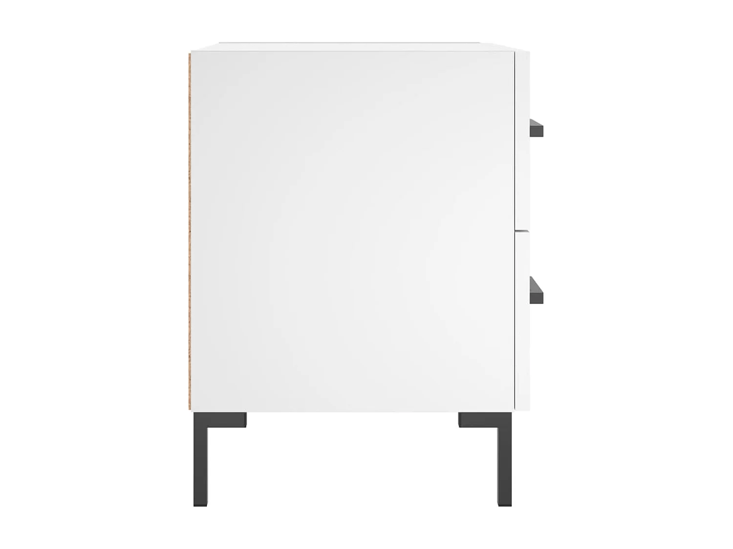 Myrion  Tables de chevet 2 pcs blanc 40x35x47,5 cm bois d’ingénierie