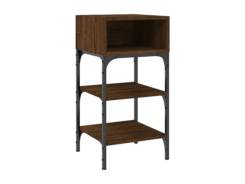 Walo  Table de chevet chêne marron 35x34,5x70 cm bois d'ingénierie