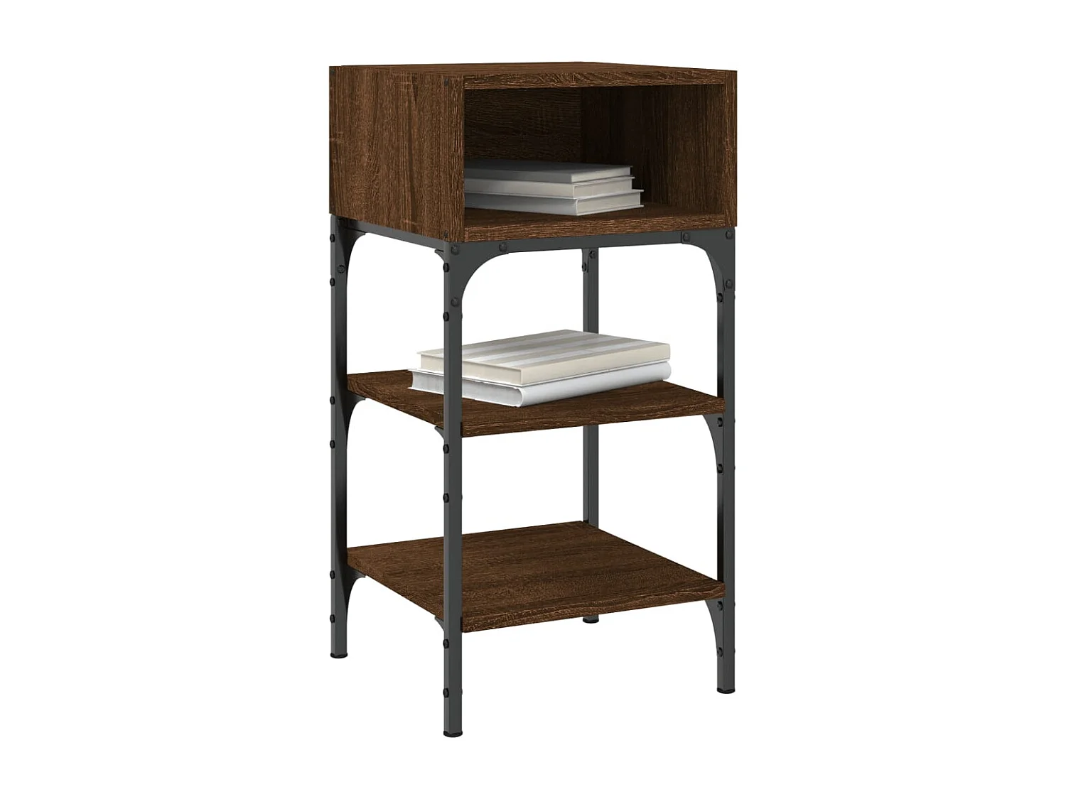 Walo  Table de chevet chêne marron 35x34,5x70 cm bois d'ingénierie