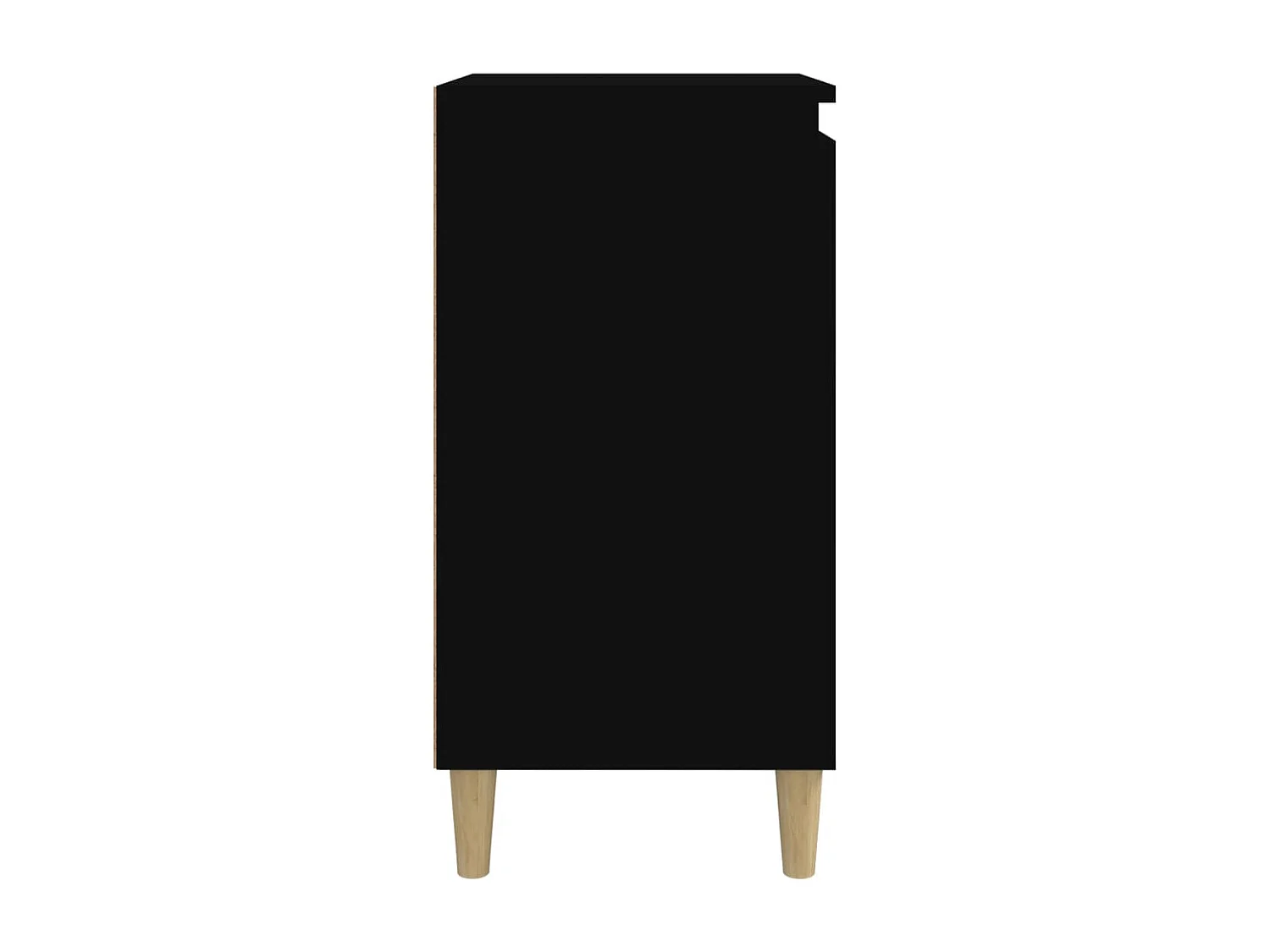 Samir  Comodino Nero 40x35x70 cm in Legno Multistrato