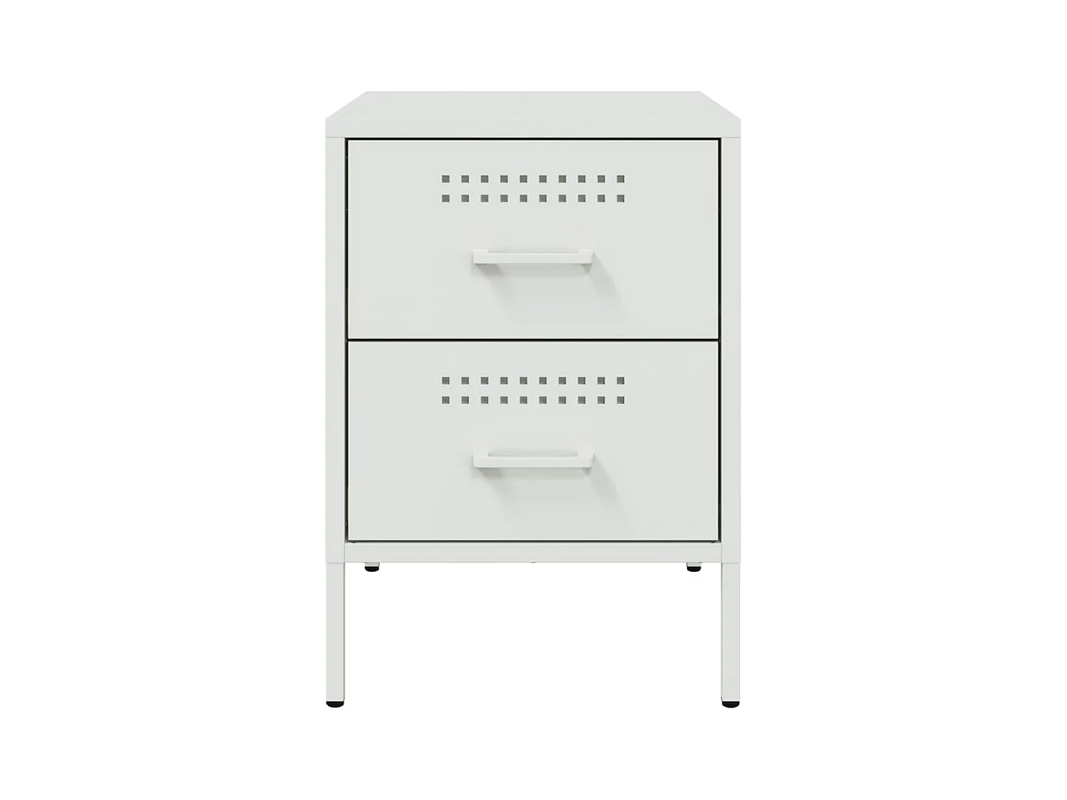 Lucille  Table de chevet blanc 36x39x50,5 cm acier